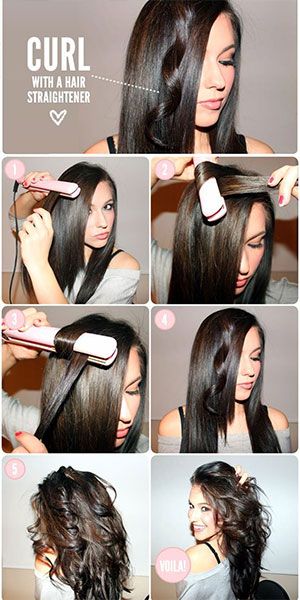 How can you make curls with a hair straightener?