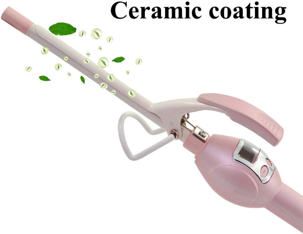 9mm Curling Wand, Thin Curling Iron, Tight Curls Tourmaline Ceramic Hair Curler, Small Wave Curler for LongShort Hair, LCD Display Curling Tongs for Kids Women Men