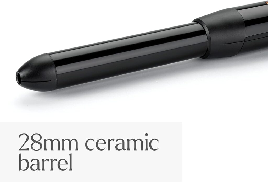 BaByliss 9000 Cordless Waving Wand, High Heat, Cordless Ease, 28mm Ceramic Barrel, Smooth Curls