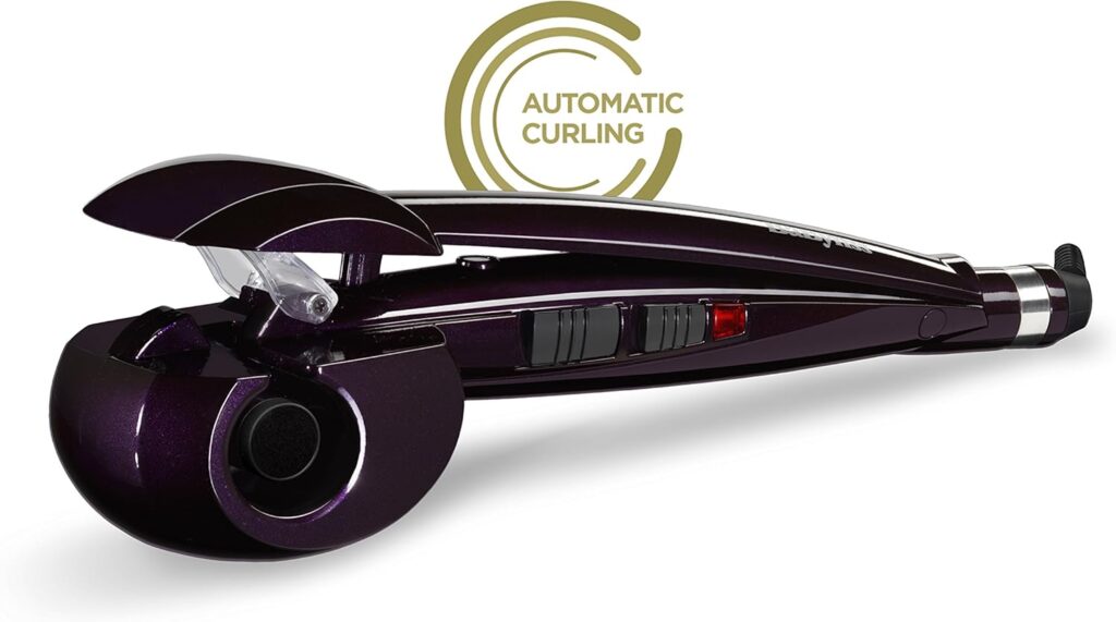 BaByliss Hydro-Fusion Curl Secret - Automatic Hair Curler with Ceramic Curl Chamber, Anti-Frizz Ionic Technology, Curl Direction Control, Heat Mat  Glove, 3 Heat  Curl Settings up to 230°C, C1700U