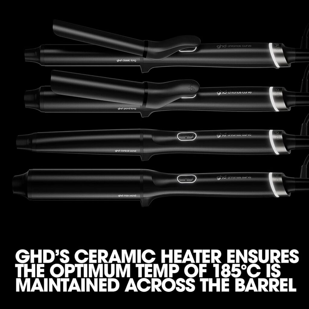ghd Chronos Curve Max Wand 38mm Hair Curler in Black - for Loose Waves That Last All Day, Fast, Easy, Frizz-Free Curls, No Extreme Heat Damage - Ideal for Long Hair (UK Plug) ghd Chronos Curve Max Wand 38mm Hair Curler in Black - for Loose Waves That Last All Day, Fast, Easy, Frizz-Free Curls, No Extreme Heat Damage - Ideal for Long Hair (UK Plug)