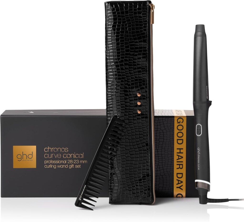 ghd Chronos Curve Wands, for Frizz Free Curls and Waves That Last All Day - More Shine, Cool Tip and Safety Stand (UK Plug) ghd Chronos Curve Wands, for Frizz Free Curls and Waves That Last All Day - More Shine, Cool Tip and Safety Stand (UK Plug)