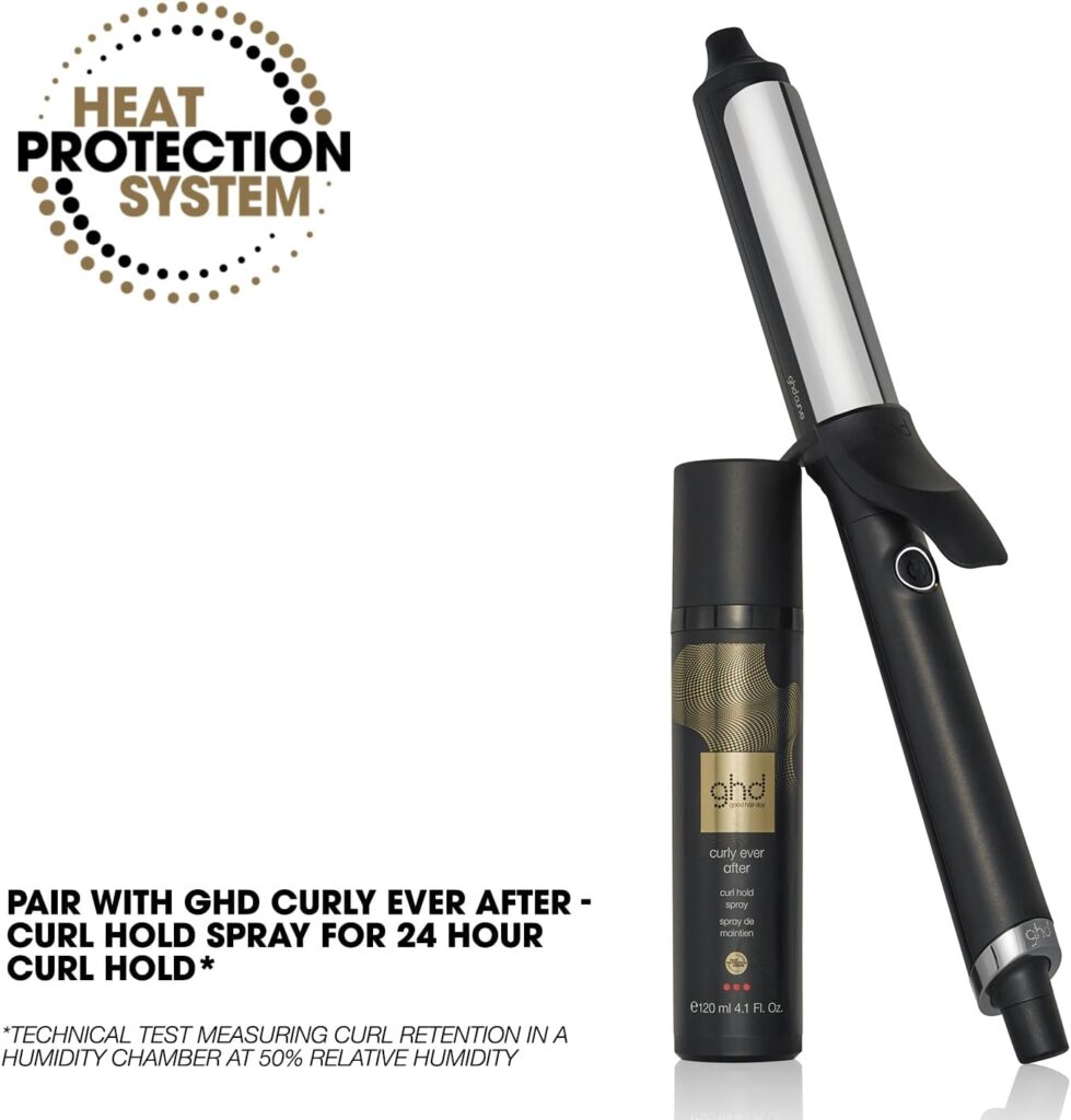 ghd Curve® Curl Tongs, For Lasting Healthy-Looking Curls, With Ultra-Zone Technology And Optimum Styling Temp 185ºC, Protective Cool Tip, Auto Sleep Mode