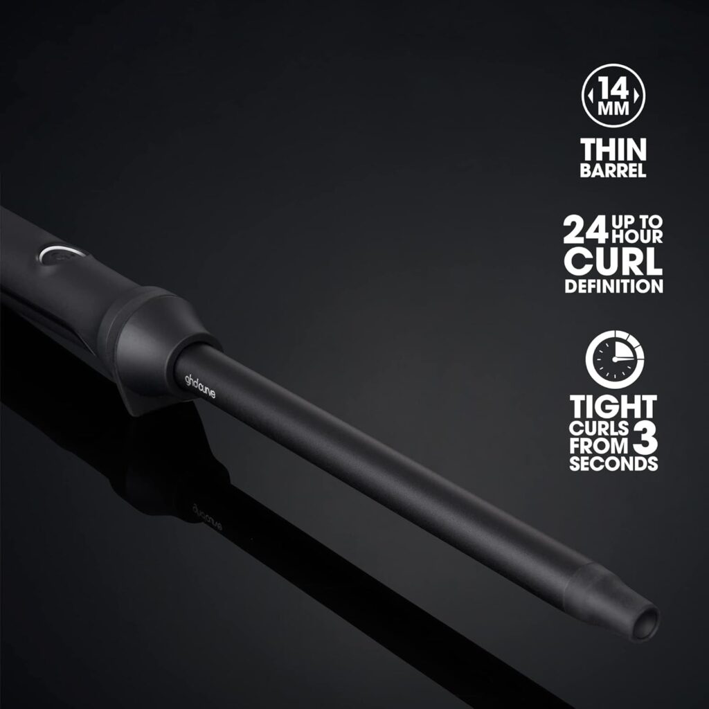 ghd Curve Thin Wand Hair Curler – Narrowest Wand, Creates Tight Defined Curls, Ceramic Barrel, Lightweight, Results Last Up to 24h, Effortless Styling, No Extreme Heat - For All Hair Types (UK Plug) ghd Curve Thin Wand Hair Curler – Narrowest Wand, Creates Tight Defined Curls, Ceramic Barrel, Lightweight, Results Last Up to 24h, Effortless Styling, No Extreme Heat - For All Hair Types (UK Plug)