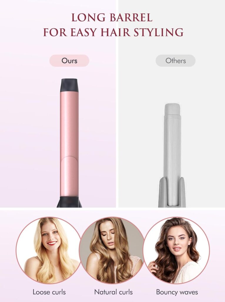 LANDOT Automatic Hair Curler with Clamp | Rotating Curling Wand Tongs | 25mm Barrel for Tangle-Free Curls | 6 Temp Anti-Scald Design | for All Hair Types Beginners LANDOT Automatic Hair Curler with Clamp | Rotating Curling Wand Tongs | 25mm Barrel for Tangle-Free Curls | 6 Temp Anti-Scald Design | for All Hair Types Beginners