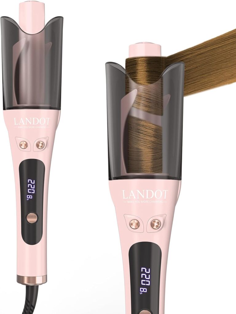 LANDOT Automatic Rotating Curling Iron 25mm - Versatile Styling for Salon Waves, Curls Spirals | 8 Temp Settings Anti-Scald Design for All Hair Types | Perfect for Daily Use Beginners LANDOT Automatic Rotating Curling Iron 25mm - Versatile Styling for Salon Waves, Curls Spirals | 8 Temp Settings Anti-Scald Design for All Hair Types | Perfect for Daily Use Beginners