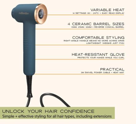 mdlondon CURL Hair Curling Wand (Berry) review