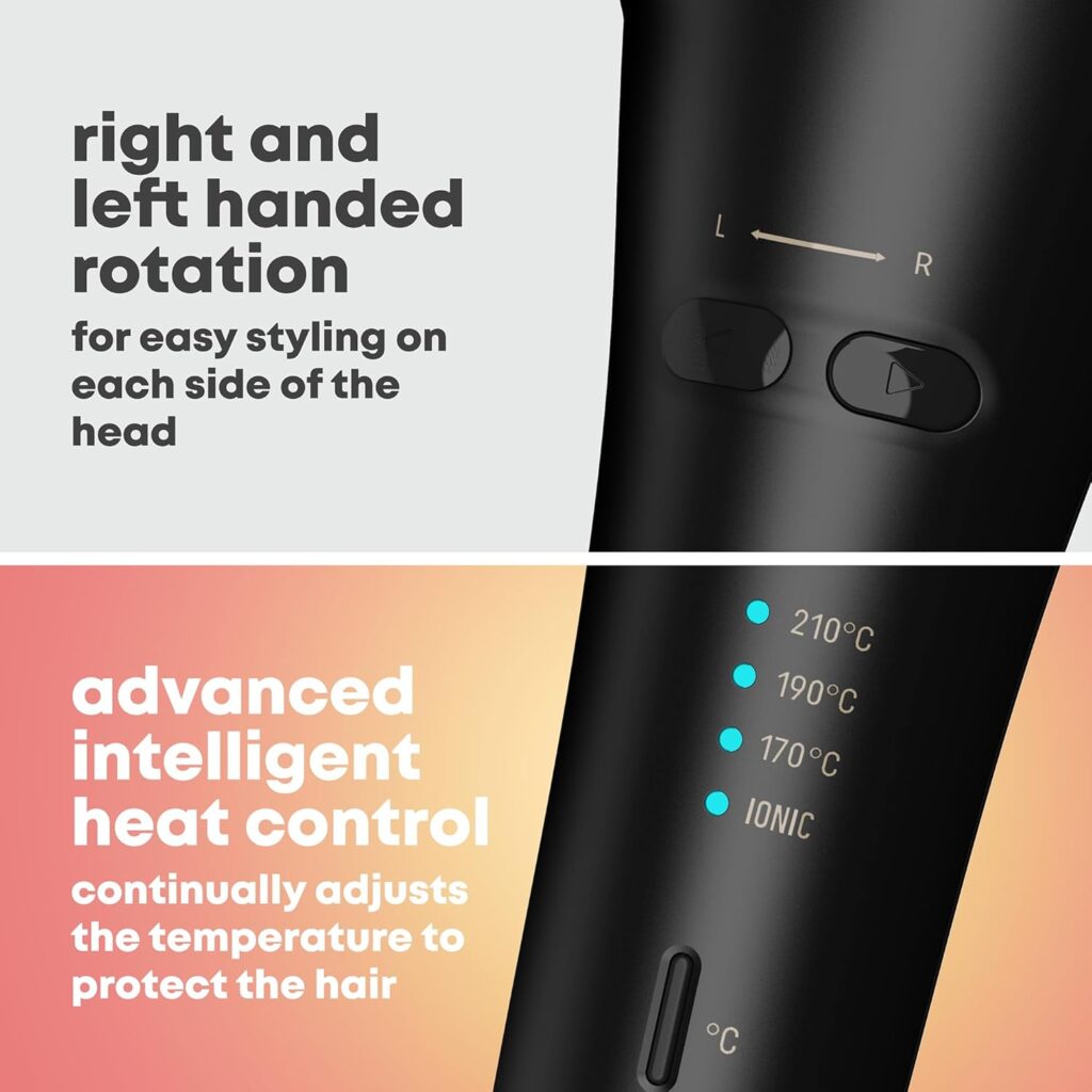 REVAMP Hollywood Wave Auto Rotate Ceramic Hair Curler - Ceramic, Ionic Barrel, Waver for Tight Curls, Beach Waves - Rotating Styler, Wavy Hair Curler, Iron Curling Tong