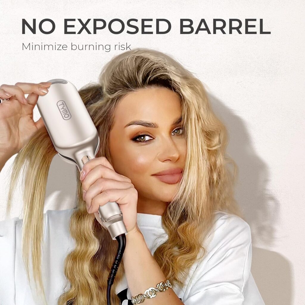 TYMO ROVY Hair Waver Crimper - Hair Curler, Deep Waver Curling Iron, Ionic Curling Wand with Ceramic Tourmaline Barrel for Women, Anti-Scald, Quick Easy, Dual Voltage, Pink 25mm TYMO ROVY Hair Waver Crimper - Hair Curler, Deep Waver Curling Iron, Ionic Curling Wand with Ceramic Tourmaline Barrel for Women, Anti-Scald, Quick Easy, Dual Voltage, Pink 25mm