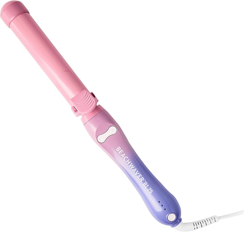 Beachwaver B Series - Curling Iron with Ceramic Barrel for Smooth Curling - Hair Curler for All Hair Lengths and Types - B1.25 Pink Sunset - 31.75 mm