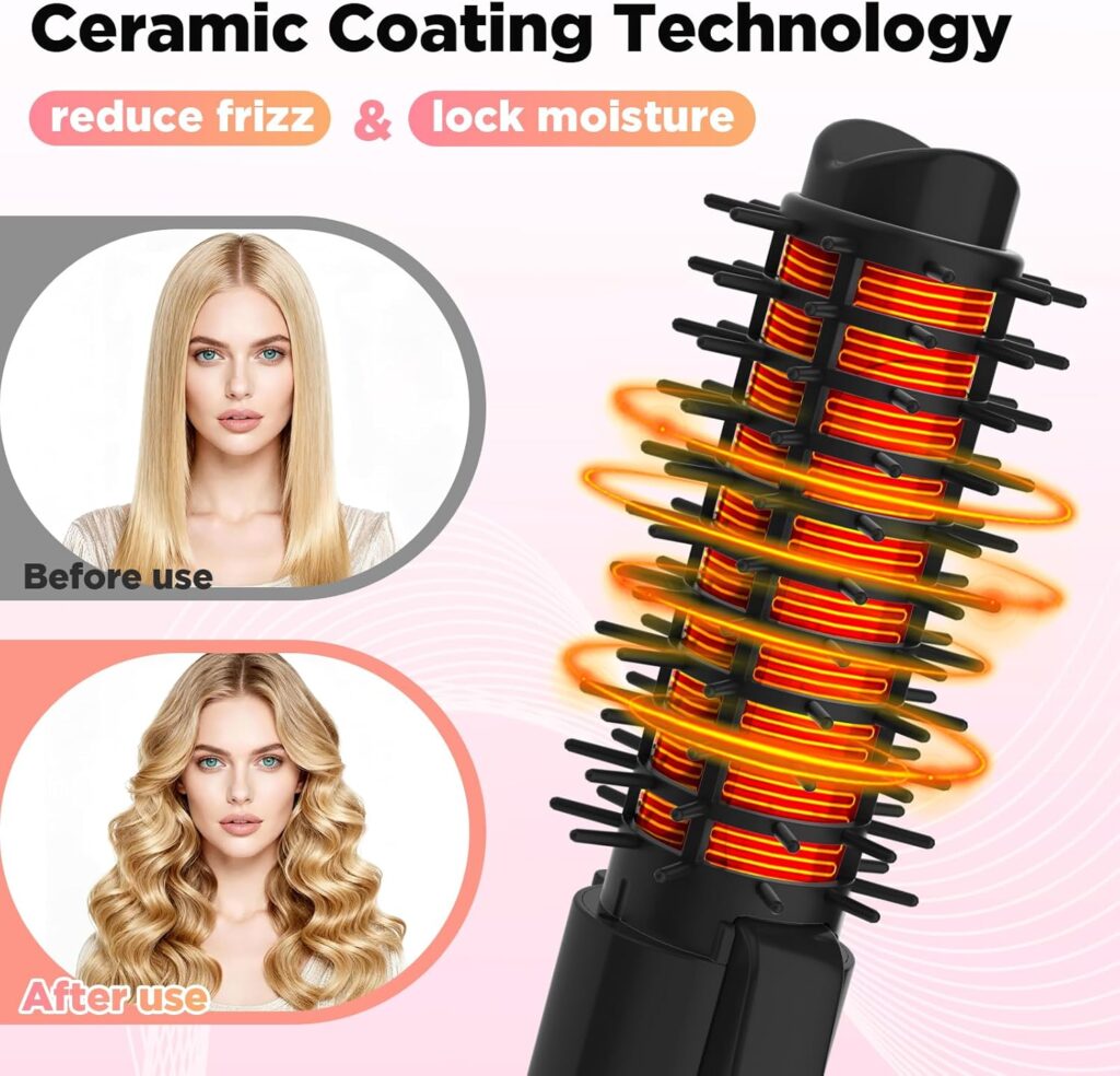 Cordless Curling Wand, Ceramic Curling Iron Hair Curler for Long  Medium Hair, 4 Heat Settings  50min Cord-Free Travel Hair Curler with 10min Auto Off (Black)