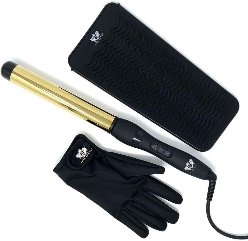Foxy Locks Curling Wand | Gold Plated Titanium 32mm Hair Styling Tool Foxy Locks Curling Wand | Gold Plated Titanium 32mm Hair Styling Tool