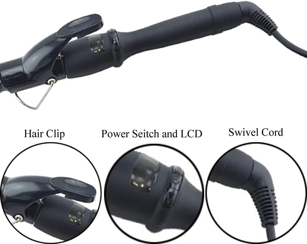 YONAIL Hair Curler Wand Ceramic Waver Curling Iron Spiral Curling Tongs Hair Crimper for Long or Short Hair Styling
