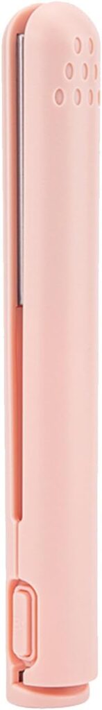 2 in 1 Mini Hair Straighteners Curling Iron, Cordless Travel Straighteners for Short Hair, USB Portable Ceramic Flat Iron, Small Curling Tongs for Fringes Bobs (Pink) 2 in 1 Mini Hair Straighteners Curling Iron, Cordless Travel Straighteners for Short Hair, USB Portable Ceramic Flat Iron, Small Curling Tongs for Fringes Bobs (Pink)