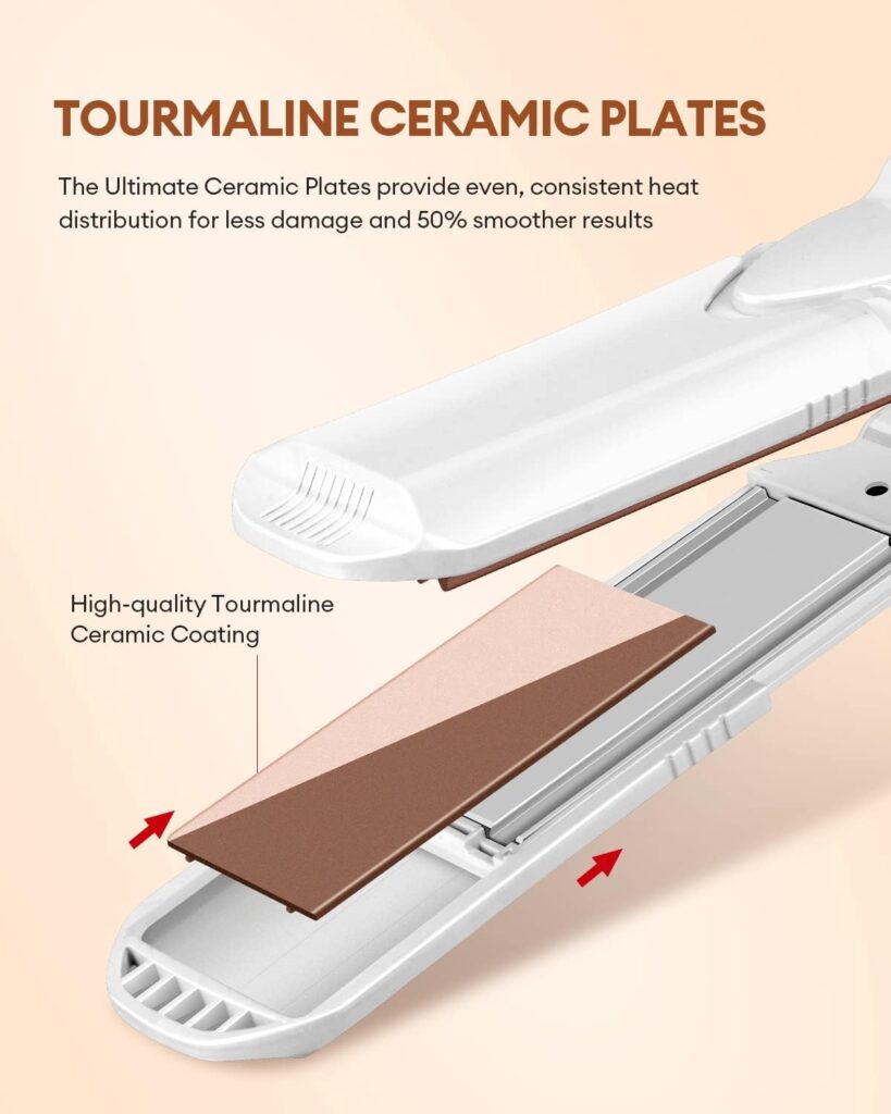 CkeyiN Hair Crimper, Professional Hair Crimpers for Women with 4 Interchangeable Ceramic Plates, Wide Plate Hair Straightener Styling Tool for All Hair Types CkeyiN Hair Crimper, Professional Hair Crimpers for Women with 4 Interchangeable Ceramic Plates, Wide Plate Hair Straightener Styling Tool for All Hair Types