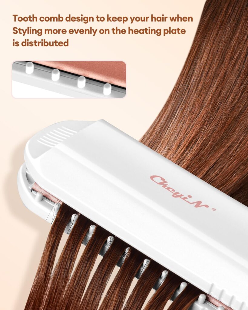 CkeyiN Hair Crimper, Professional Hair Crimpers for Women with 4 Interchangeable Ceramic Plates, Wide Plate Hair Straightener Styling Tool for All Hair Types CkeyiN Hair Crimper, Professional Hair Crimpers for Women with 4 Interchangeable Ceramic Plates, Wide Plate Hair Straightener Styling Tool for All Hair Types