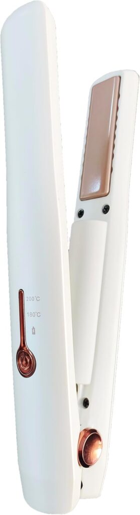 Cordless Mini Hair Straightener, 3000mA Rechargeable Travel Flat Iron, Ceramic Portable Straightener Iron for Medium Short Hair, Anti-Scald 2-Level Adjust Temp, Travel Size Cordless Mini Hair Straightener, 3000mA Rechargeable Travel Flat Iron, Ceramic Portable Straightener Iron for Medium Short Hair, Anti-Scald 2-Level Adjust Temp, Travel Size