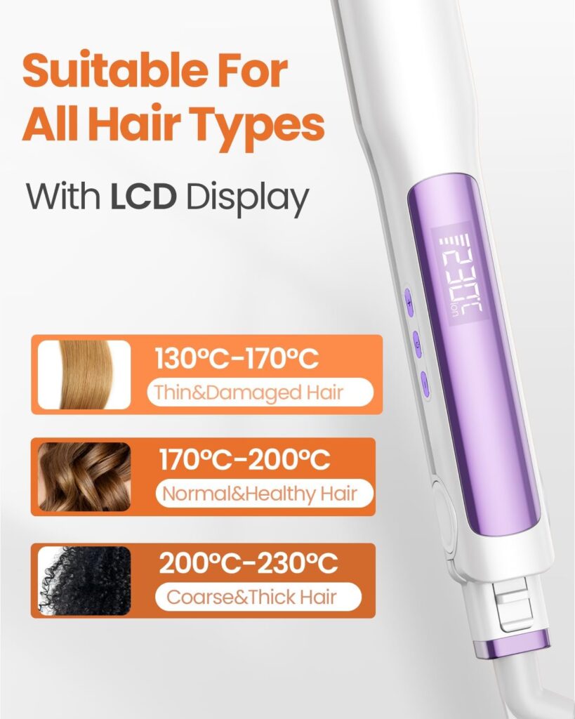 Faszin 2 in 1 Hair Straighteners, Fast Heating Titanium Flat Iron with Negative Ions, 3D Floating Plates for Smooth Styling, 11 Adjustable Temps, Dual Voltage(White) Faszin 2 in 1 Hair Straighteners, Fast Heating Titanium Flat Iron with Negative Ions, 3D Floating Plates for Smooth Styling, 11 Adjustable Temps, Dual Voltage(White)