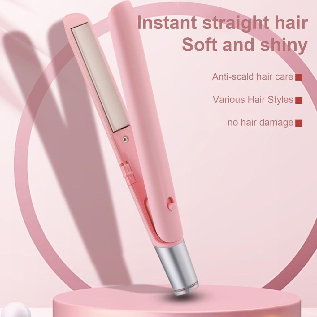 Flat Iron,Portable Hair Curler | Travel Hair Straightener and Curling Iron for Long and Short Hair, Straightener Flat Iron Goowafur Flat Iron,Portable Hair Curler | Travel Hair Straightener and Curling Iron for Long and Short Hair, Straightener Flat Iron Goowafur