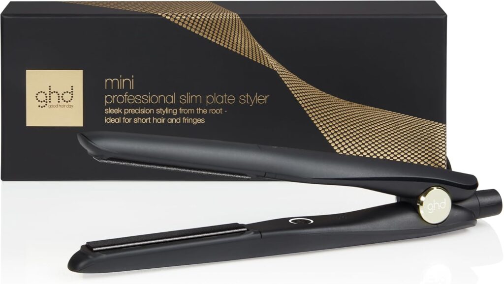 ghd Mini Hair Straightener, 15mm Slim Plate Styler, Short Hair and Fringes, Universal Voltage