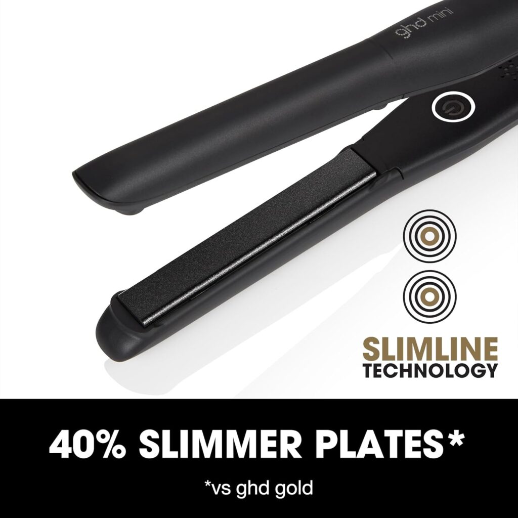 ghd Mini Hair Straightener, 15mm Slim Plate Styler, Short Hair and Fringes, Universal Voltage