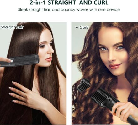 Hair Straightener Brush Ionic Straightening Comb review