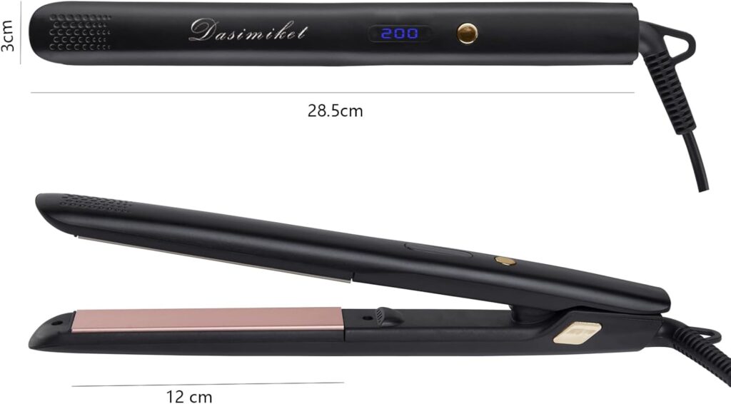 Ionic Hair Straighteners for Women,100℃ to 200℃ LED Digital Display Ceramic-Coated 2m 360 ° Swivel Cord for Short Medium Long Hair