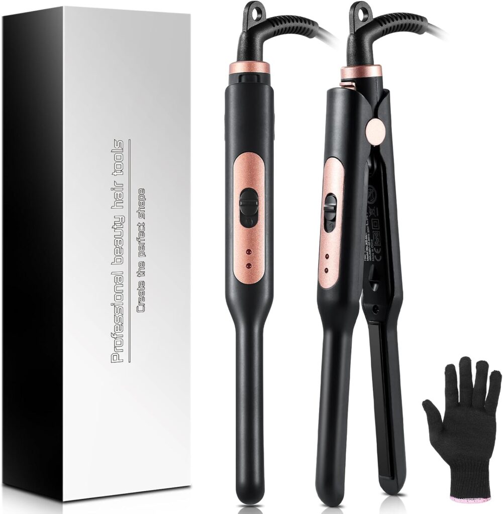 Mini Straighteners, Haglater Pencil Straightener Curl and Straighten 2 in 1,Straighteners for All Short Hair Types, Bangs, Male Beard Mini Straighteners, Haglater Pencil Straightener Curl and Straighten 2 in 1,Straighteners for All Short Hair Types, Bangs, Male Beard