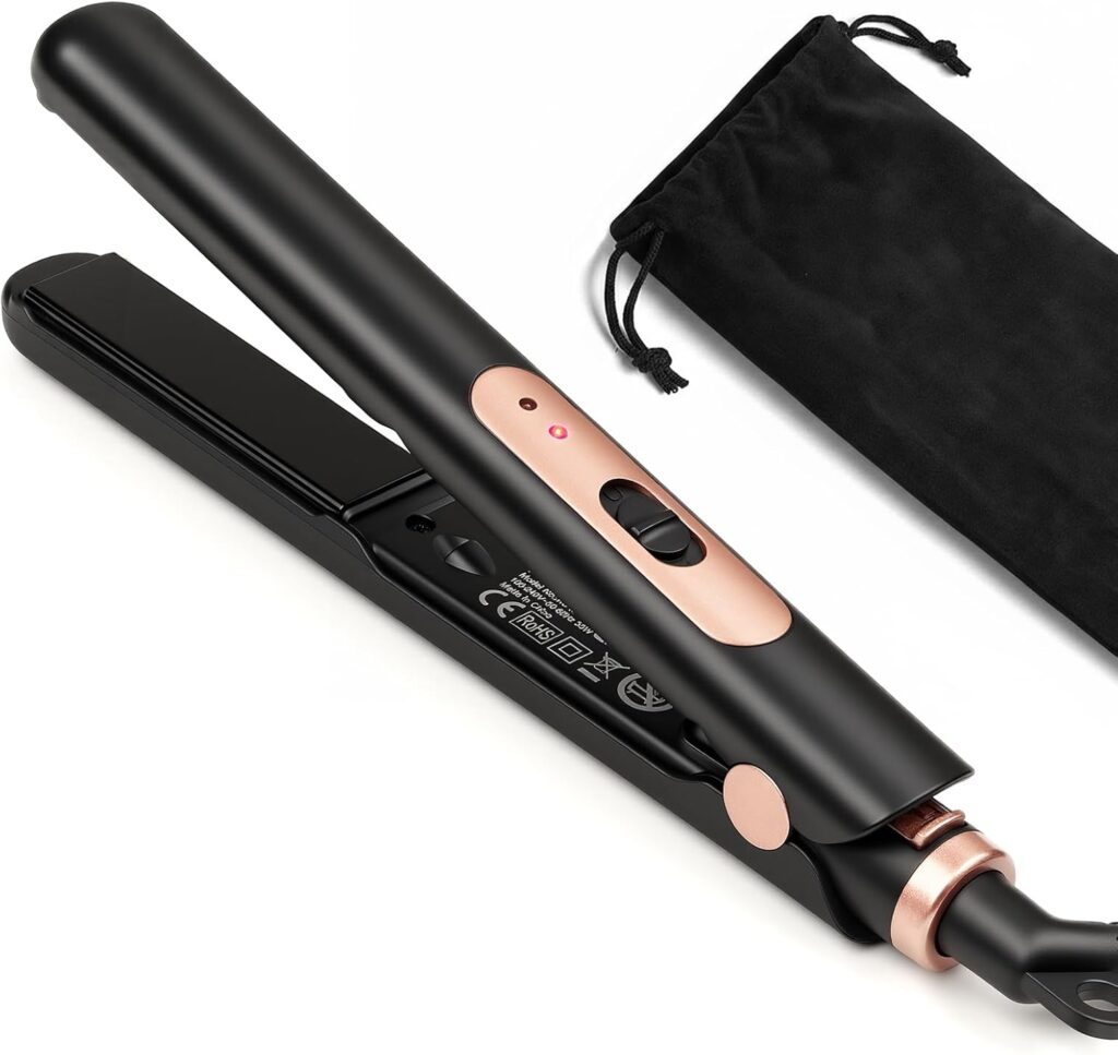 Mini Travel Hair Straightener for Short Hair, Small Straighteners with Ceramic Plate, Thin Straighteners Dual Voltage, Fast Heat-Up Mini Travel Hair Straightener for Short Hair, Small Straighteners with Ceramic Plate, Thin Straighteners Dual Voltage, Fast Heat-Up