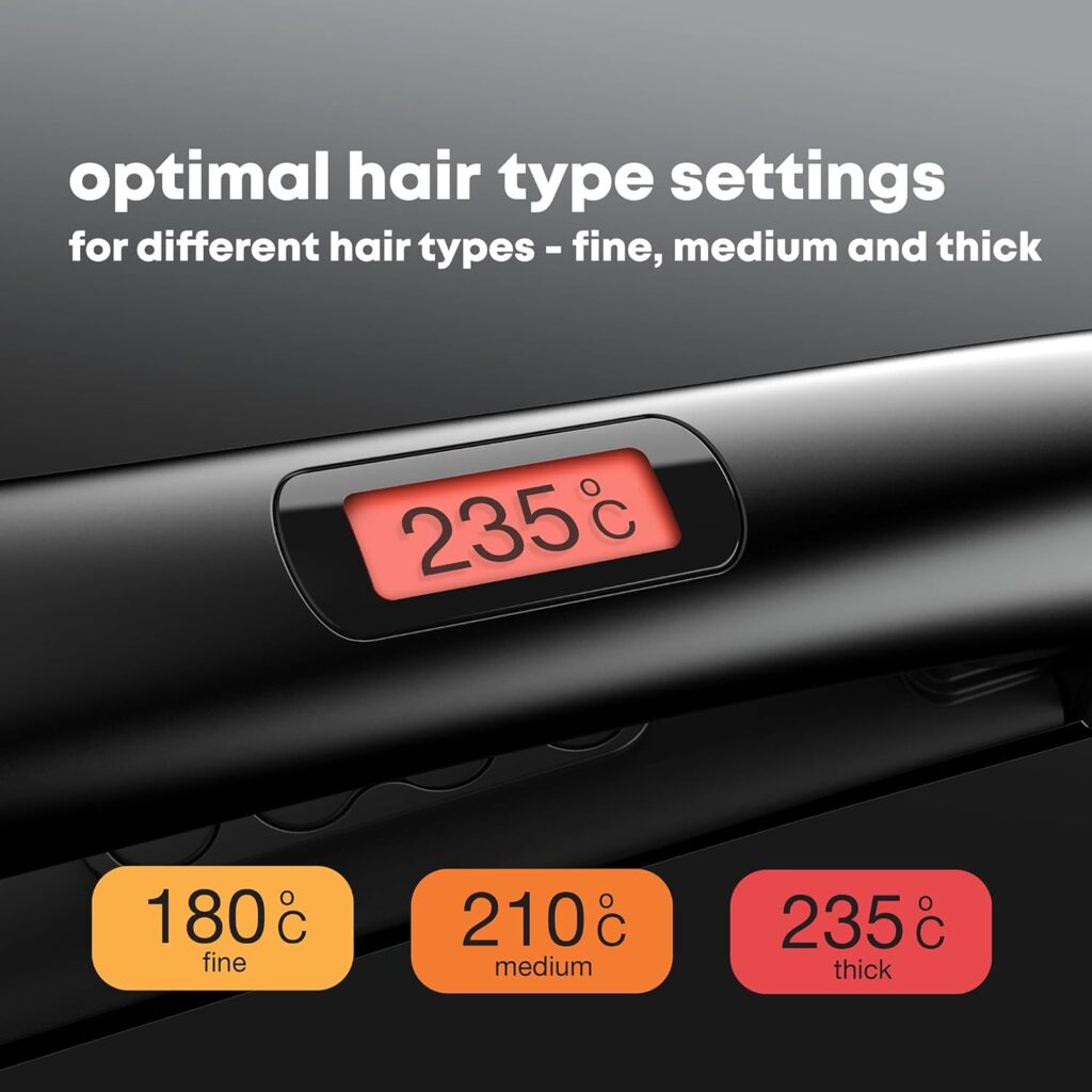 REVAMP Progloss Digital Ceramic Hair Straighteners - Slim, Lightweight, Salon Professional Straightening and Curling Hot Iron Styler, All Hair Type, Adjustable Temperature, Worldwide Voltage - Black REVAMP Progloss Digital Ceramic Hair Straighteners - Slim, Lightweight, Salon Professional Straightening and Curling Hot Iron Styler, All Hair Type, Adjustable Temperature, Worldwide Voltage - Black