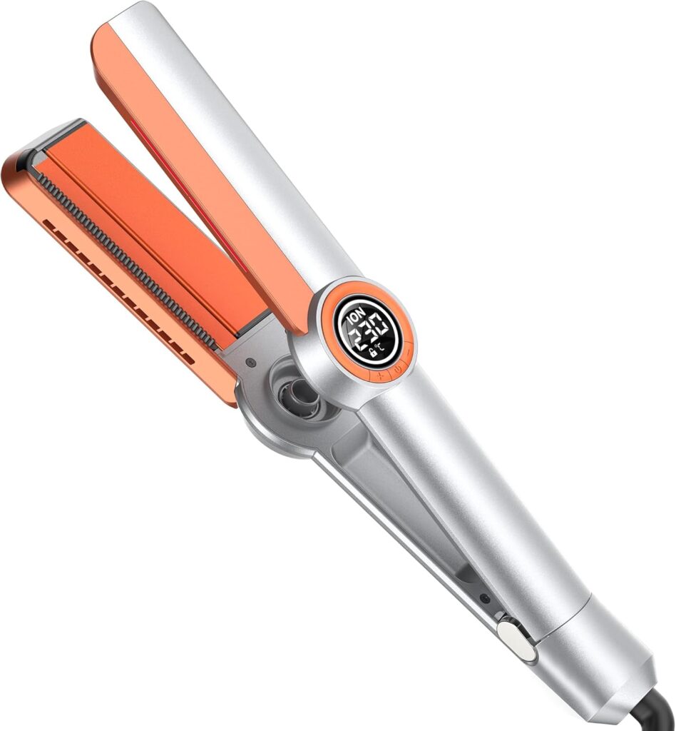 Thin Hair Straighteners, Mini Hair Straightener, 2 in 1 Hair Straightener and Curler 2.6cm, Ceramic Mini Hair Iron for Short Hair, Travel Flat Iron for Women 100-240V