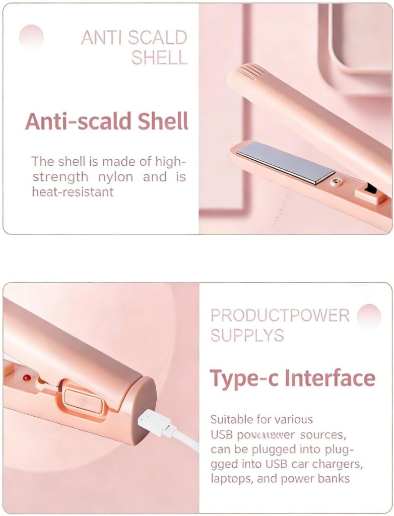 2-in-1 Mini Curling Iron, 2026 New Upgraded Dual Purpose Curling Flat Iron, USB Plug-in Small Curling Wand, Portable Curling Tongs Travel Size, for Short and Long Hair, All Hair Type (Blue) 2-in-1 Mini Curling Iron, 2026 New Upgraded Dual Purpose Curling Flat Iron, USB Plug-in Small Curling Wand, Portable Curling Tongs Travel Size, for Short and Long Hair, All Hair Type (Blue)