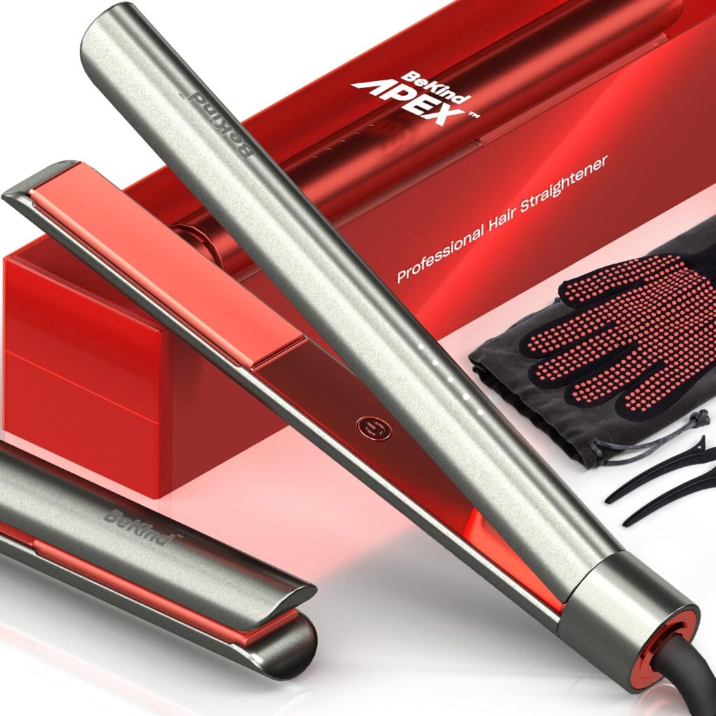 Bekind Apex 2-in-1 Hair Straightener Curler | 1” Ceramic Plates | UltraSmooth Technology | 15s Fast Heat-Up | 238°C Max Temp | Auto Temp Memory | Ideal Gift for Women Girls – Gray Bekind Apex 2-in-1 Hair Straightener Curler | 1” Ceramic Plates | UltraSmooth Technology | 15s Fast Heat-Up | 238°C Max Temp | Auto Temp Memory | Ideal Gift for Women Girls – Gray