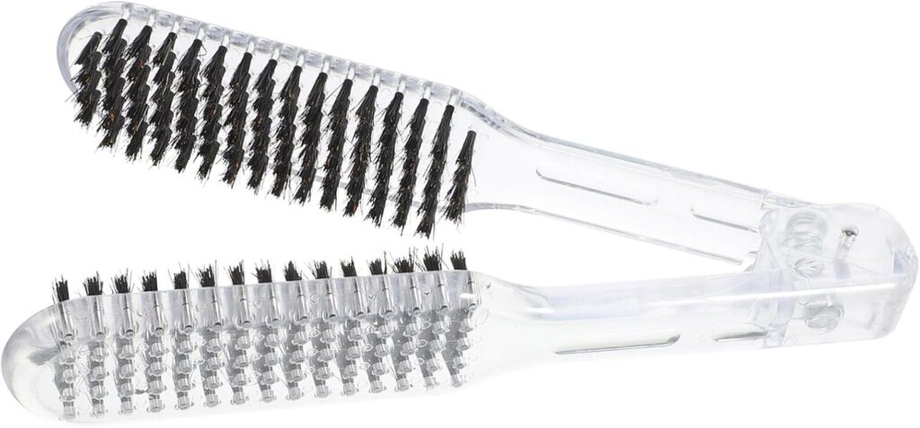 FOMIYES Double-sided Hair Straightening Comb Shaped Brush for Women Design for Easy Styling Portable Straightener for All Hair Types