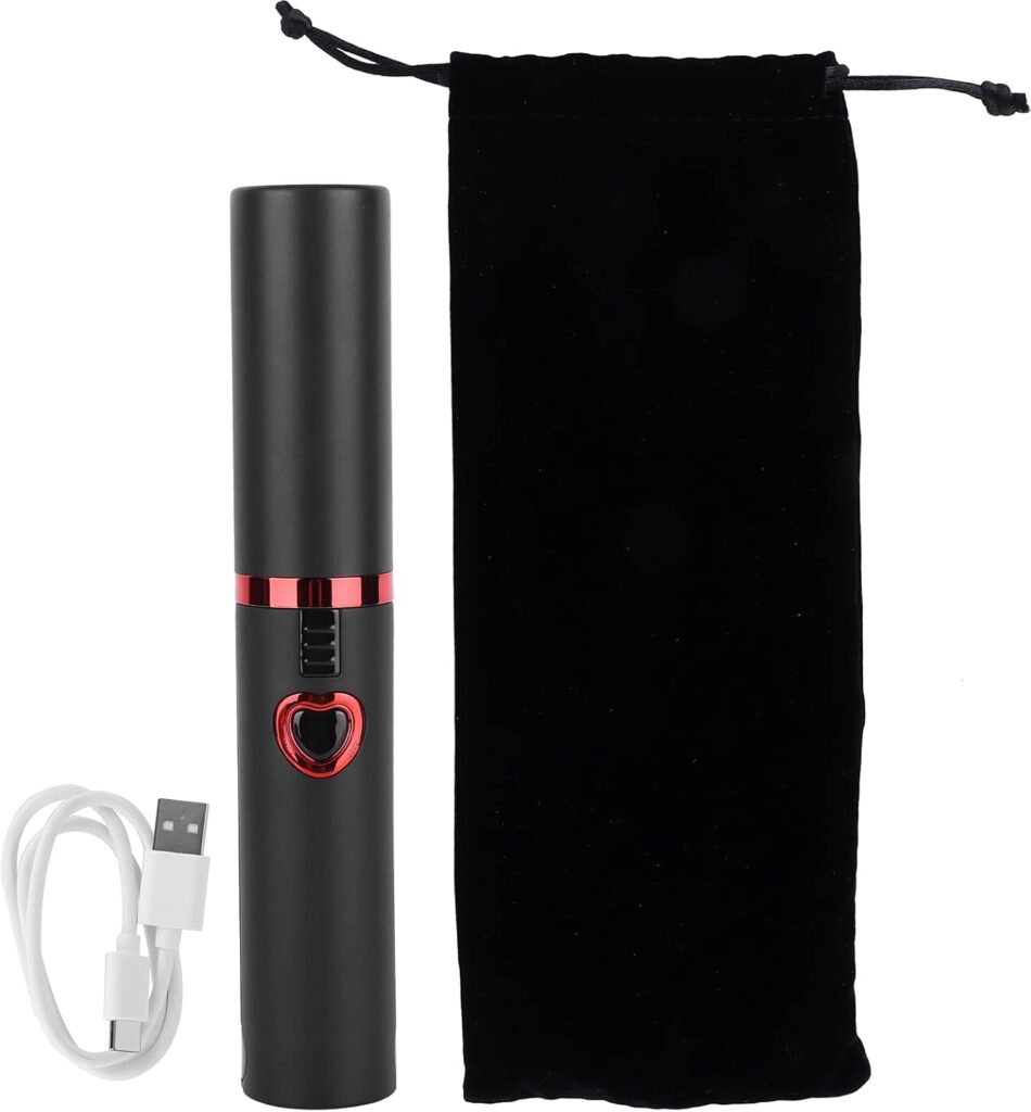 Mini Negative Ion Hair Straightener, Cordless Mini Flat Iron Hair Curler for Short Hair and Bangs, with 3 Adjustable Temperature 160℃, 180℃, 200℃(black)