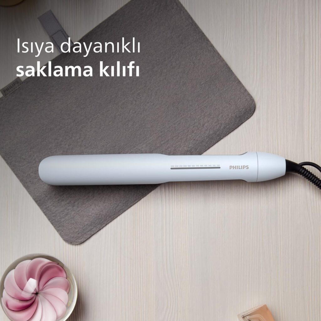 Philips 5000 Series Hair Straightener with ThermoShield Technology in White [Model BHS520/00]