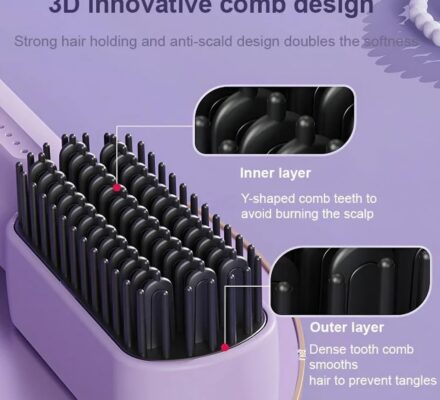 Portable Cordless Mini Hair Straightening Comb 2024 Best Review