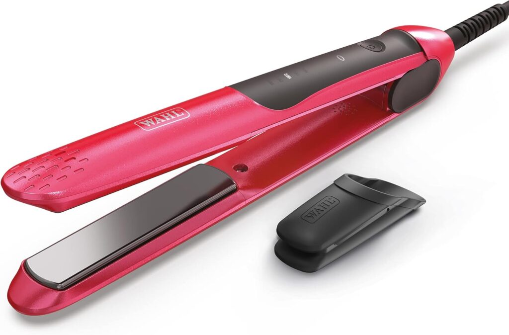 Wahl Pro Glide Straightener – Pink Orchid, Special Edition Colour Pro, Hair Straighteners, Hair Styling Tools, Adjustable Digital Temperature, 150°C - 210°C, Ultra-Fast Heat Up, Ceramic Coated Plates