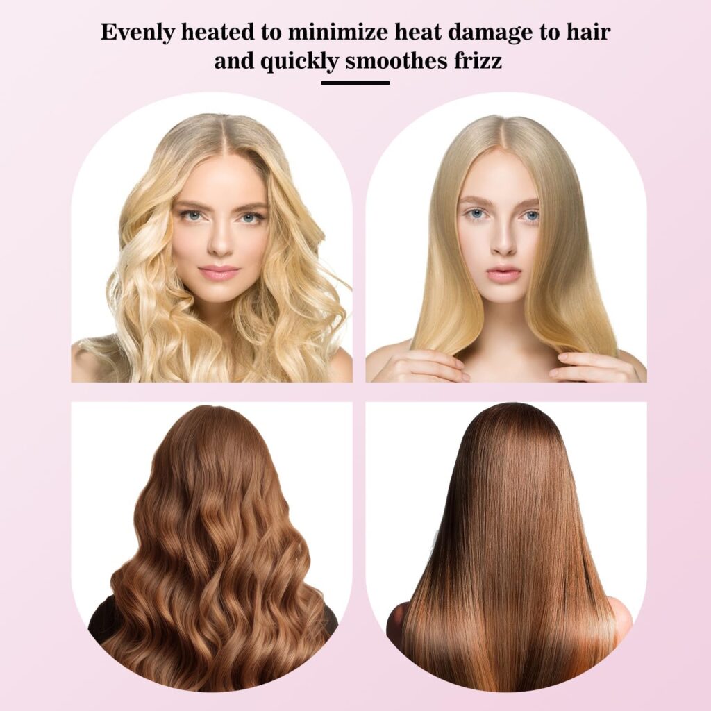 Wide Plate Hair Straighteners Titanium Ceramic Flat Iron, Dual Voltage 110 x 45 mm Hair Straightener with 12 Adjust Temp Settings 120C-230C for All Hair Types, Fast Styling Wide Plate Hair Straighteners Titanium Ceramic Flat Iron, Dual Voltage 110 x 45 mm Hair Straightener with 12 Adjust Temp Settings 120C-230C for All Hair Types, Fast Styling