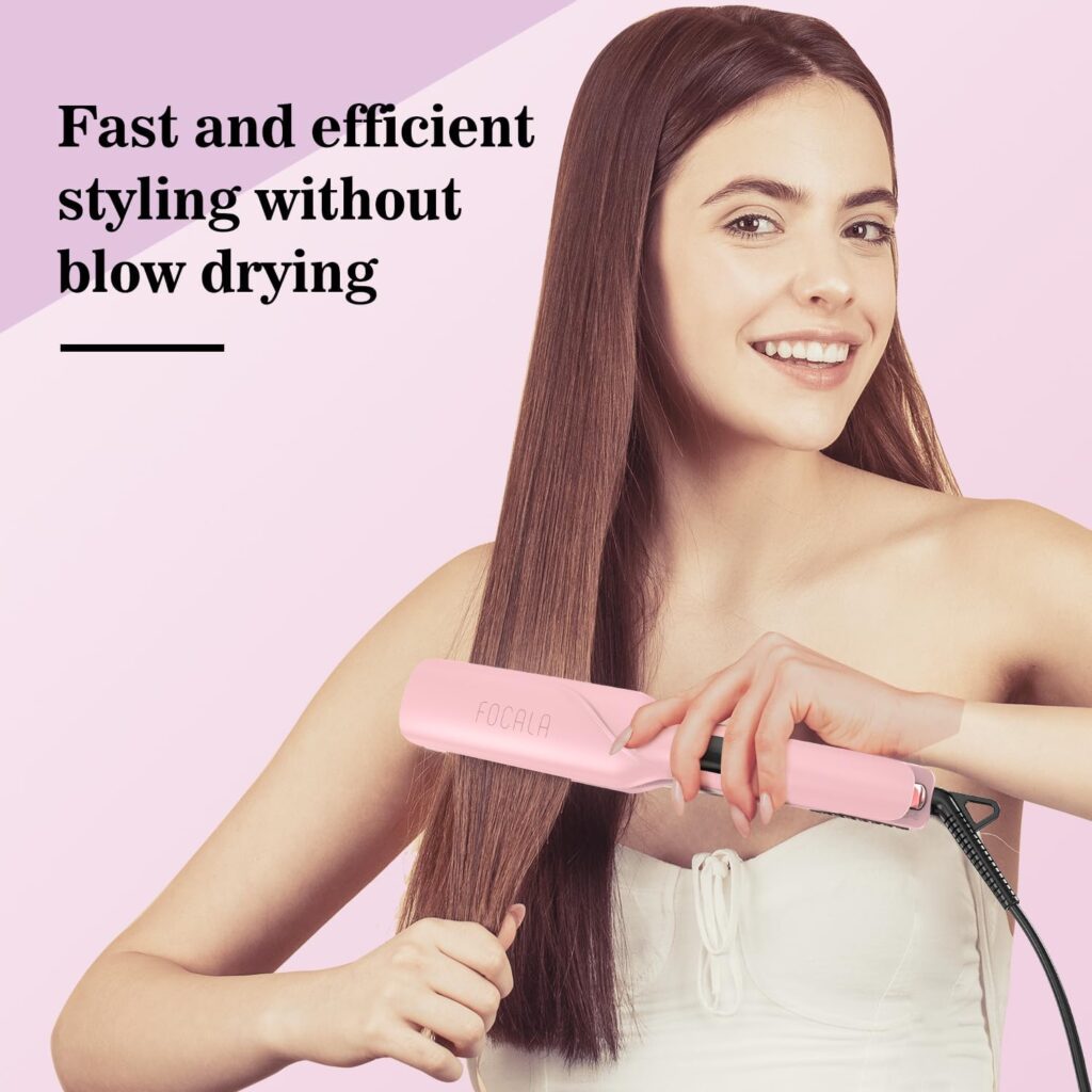Wide Plate Hair Straighteners Titanium Ceramic Flat Iron, Dual Voltage 110 x 45 mm Hair Straightener with 12 Adjust Temp Settings 120C-230C for All Hair Types, Fast Styling Wide Plate Hair Straighteners Titanium Ceramic Flat Iron, Dual Voltage 110 x 45 mm Hair Straightener with 12 Adjust Temp Settings 120C-230C for All Hair Types, Fast Styling